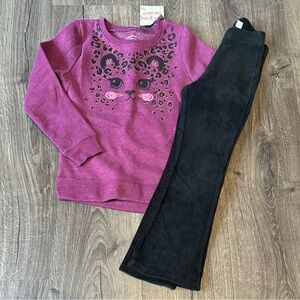 Girls 5t Jumping Beans Sweatshirt & Gap Flare Leggings